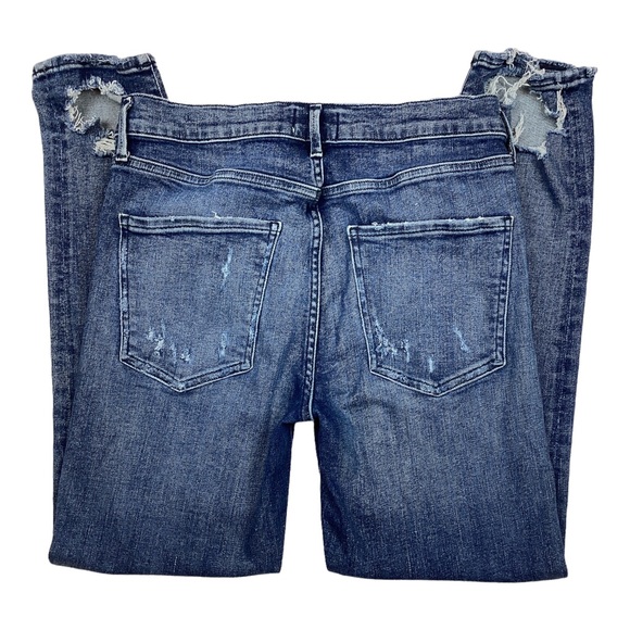 AGOLDE High Rise Distressed Skinny Jeans Blue - Picture 4 of 10